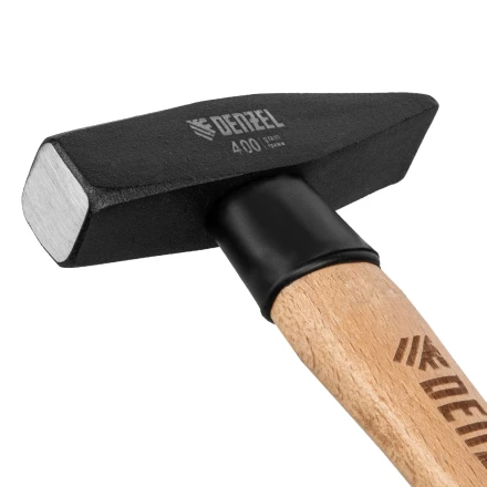 Молоток слесарный, 400 г Denzel, кованый квадратный боек, буковая рукоятка, 10428 купить в Ноябрьске