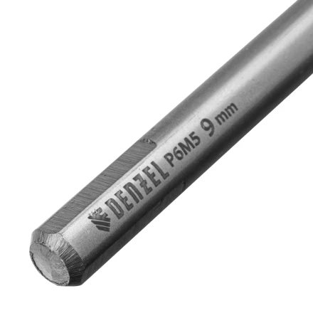 Сверло спиральное по металлу Denzel, 9 х 175 мм, Р6М5, Golden Tip, удлиненное 718262 купить в Ноябрьске