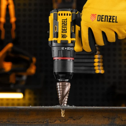 Сверло ступенчатое Denzel 723614, 6-8-10-12-14-16-18-20-22-24-26-28-30мм, Р6М5К5, 6-гр. хвостовик купить в Ноябрьске