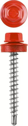 Саморезы ЗУБР окраш., RAL 3003 рубин.-красн., для крепл. кров. матер. к дерев. обреш., 4.8x65мм, 180шт 4-300315-48-065-3003 купить в Ноябрьске