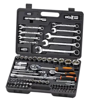 Набор инструментов Кратон TS-18 1/2 1/4 82 предмета 2 28 09 018 купить в Ноябрьске