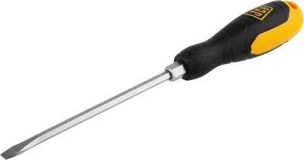 Отвертка JCB, хромомолибденовая сталь S2, двухкомпонентная рукоятка, магнитный наконечник, SL 6,5х150мм JSD017 купить в Ноябрьске