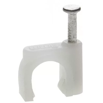 ЗУБР &quot;МАСТЕР&quot;. Скоба-держатель для круглого кабеля, с оцинкованным гвоздем, 4 мм, 50 шт 45111-04 купить в Ноябрьске