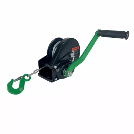 Лебедка ручная барабанная с тормозом HITCH HWB 500 500 кг канат 10 м (SZ073180) купить в Ноябрьске