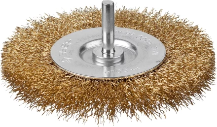 ЗУБР &quot;ПРОФЕССИОНАЛ&quot;. Щетка дисковая для дрели, витая латунированная стальная проволока 0,3мм, 100мм 3520-100_z02 купить в Ноябрьске