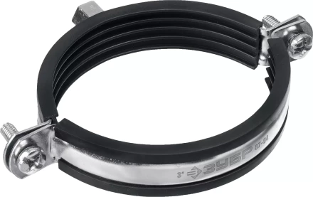 ЗУБР 3, М8/М10, цинк, 10 шт, трубный хомут с гайкой (37880-87-94) купить в Ноябрьске