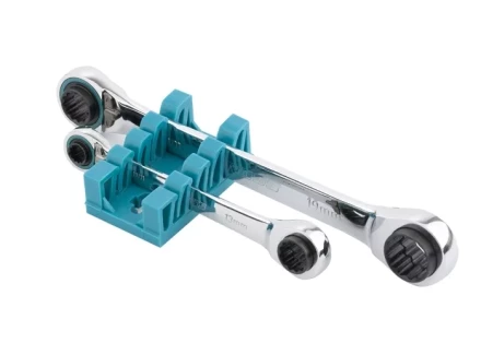 Набор ключей накидных с трещоткой, 8 - 19 мм, 2 шт., многоразмерные, реверсивные, CrV GROSS 14893 купить в Ноябрьске