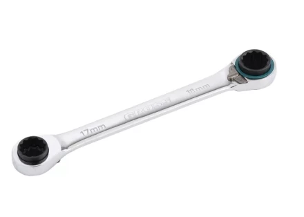 Набор ключей накидных с трещоткой, 8 - 19 мм, 2 шт., многоразмерные, реверсивные, CrV GROSS 14893 купить в Ноябрьске