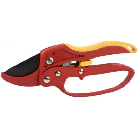 Секатор GRINDA двухкомпонентные ручки, храповый механизм, с эфесом, округлые лезвия с упорной наковальней, 205мм 8-423233_z01 купить в Ноябрьске