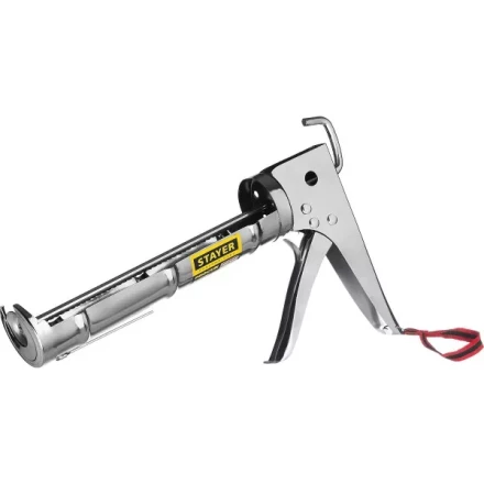 STAYER &quot;PROFESSIONAL&quot;. Пистолет для герметика, полукорпусной, хромированный, зубчатый шток, 310мл 0662 купить в Ноябрьске