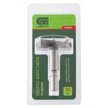Сверло Форстнера по дереву 53 мм цилиндрический хвостовик СИБРТЕХ 704853 купить в Ноябрьске
