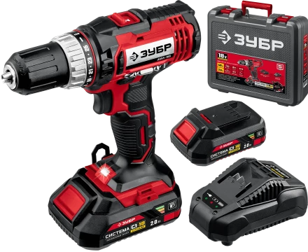 Дрель-шуруповерт, 2 АКБ С1-18 (2 Ач), в кейсе ДШЛ-185-22 серия «МАСТЕР» купить в Ноябрьске