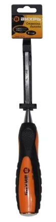 Стамеска-долото 8мм двухкомпонентная усиленная рукоятка CrV Вихрь купить в Ноябрьске