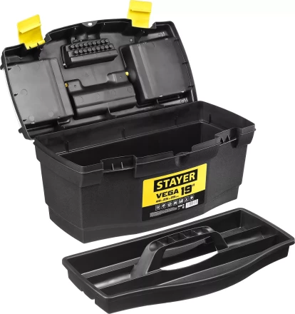 Ящик для инструмента &quot;VEGA-19&quot; пластиковый, STAYER 38105-18_z03 купить в Ноябрьске