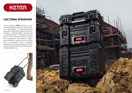 Набор ящиков на колесах &quot;SMART ROLLING&quot;, 22&quot; KETER 38390-22 купить в Ноябрьске