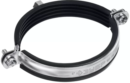 ЗУБР 4, М8/М10, цинк, 10 шт, трубный хомут с гайкой (37880-107-116) купить в Ноябрьске