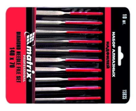 Набор надфилей алмазных 140х70х3 мм 5 штук MATRIX MASTER 15833 купить в Ноябрьске