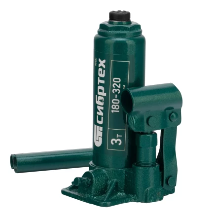 Домкрат гидравлический бутылочный Сибртех 50801, 3 т, 180-320 мм купить в Ноябрьске