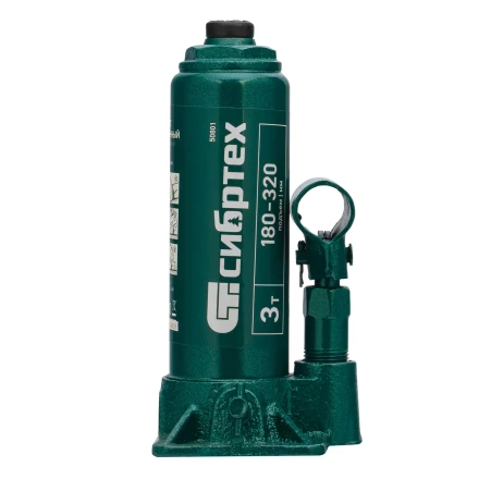 Домкрат гидравлический бутылочный Сибртех 50801, 3 т, 180-320 мм купить в Ноябрьске