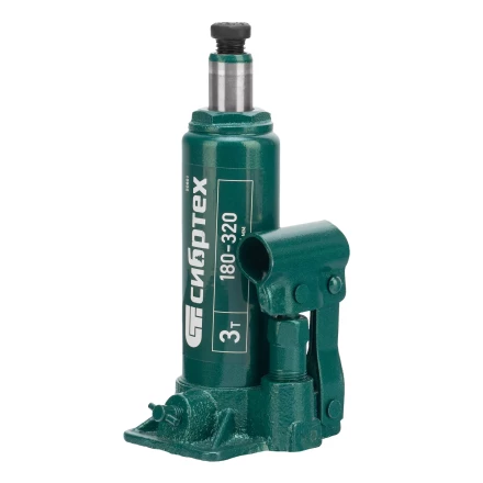 Домкрат гидравлический бутылочный Сибртех 50801, 3 т, 180-320 мм купить в Ноябрьске