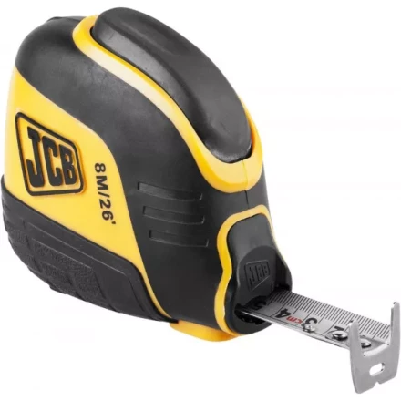 Рулетка JCB, автостоп, двусторонняя шкала, двухкомпонентный корпус, 8м JMS004 купить в Ноябрьске