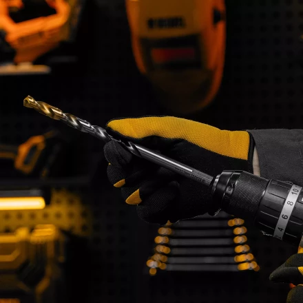 Сверло спиральное по металлу Denzel, 11 х 195 мм, Р6М5, Golden Tip, удлиненное 718264 купить в Ноябрьске