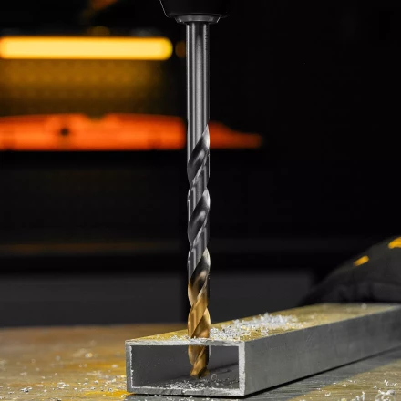 Сверло спиральное по металлу Denzel, 11 х 195 мм, Р6М5, Golden Tip, удлиненное 718264 купить в Ноябрьске