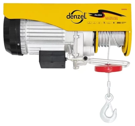 Тельфер электрический TF-250 0.25 т 540 Вт высота 12 м 10 м/мин DENZEL 52011 купить в Ноябрьске