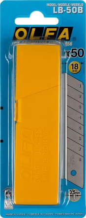 Лезвие OLFA сегментированное, 8 сегментов, 18х100х0,5мм, 50шт OL-LB-50B купить в Ноябрьске