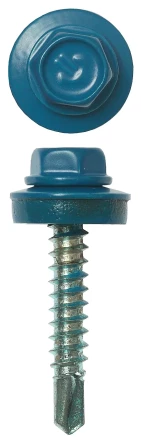 Саморезы ЗУБР окраш., RAL 5009 небесно-голуб., для крепл. кров. матер. к дерев. обреш., 4.8x29мм, 400шт 4-300315-48-029-5009 купить в Ноябрьске