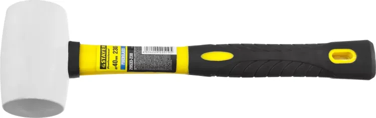 Киянка STAYER "PROFI" резиновая БЕЛАЯ, с фиберглассовой ручкой, 230г 20533-230 купить в Ноябрьске