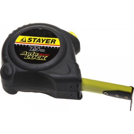 Рулетка STAYER &quot;MASTER&quot; &quot;AUTOLOCK&quot;, корпус с резиновым напылением, автостоп, 7,5мх25мм 2-34126-07-25_z01 купить в Ноябрьске