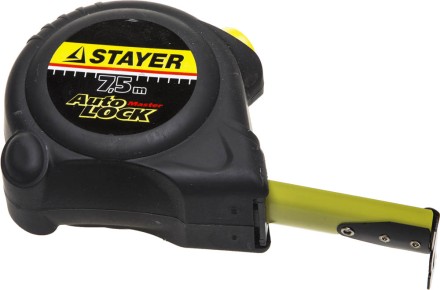 Рулетка STAYER &quot;MASTER&quot; &quot;AUTOLOCK&quot;, корпус с резиновым напылением, автостоп, 7,5мх25мм 2-34126-07-25_z01 купить в Ноябрьске