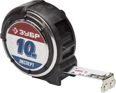 Рулетка ЗУБР &quot;ЭКСПЕРТ&quot; &quot;АНТЕЙ&quot;, металлический обрезиненный корпус, полотно с нейлоновым напылением, 10мх25мм 34053-10-25 купить в Ноябрьске