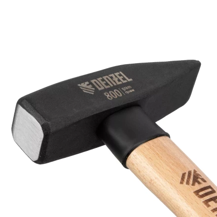 Молоток слесарный, Denzel 800 г, кованый квадратный боек, буковая рукоятка 10435 купить в Ноябрьске