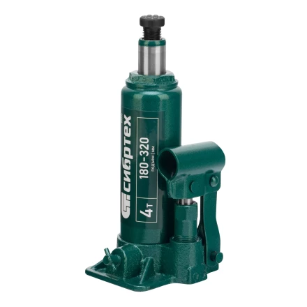 Домкрат гидравлический бутылочный Сибртех 50802, 4 т, 180-320 мм купить в Ноябрьске