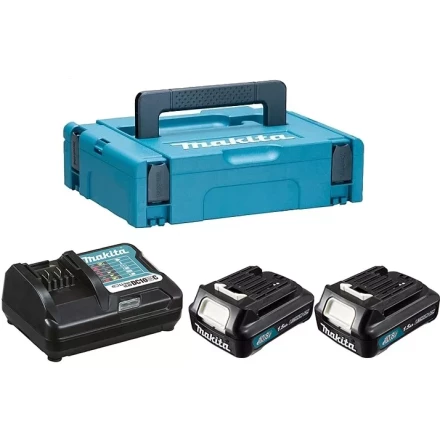 Набор 2 аккумулятора BL1016B + зарядное устройство DC10DW (12В, 1.5Ач, Li-ion, MakPac) Makita 197644-6 купить в Ноябрьске