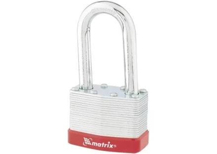Замок навесной 65 мм удлиненная дужка MATRIX 91811 купить в Ноябрьске