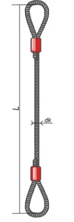 Строп канатный петлевой СКП 1.25 т L=3 м опрессовка купить в Ноябрьске