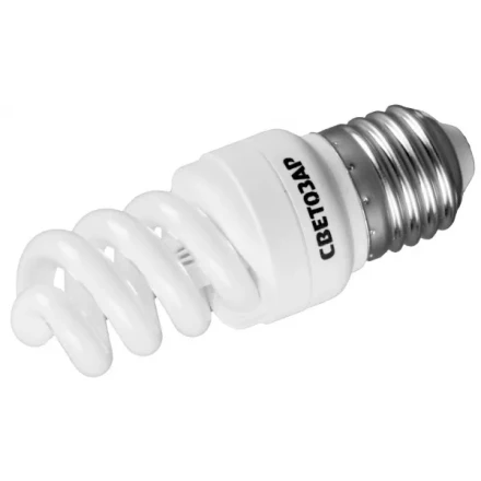 Энергосберегающая лампа СВЕТОЗАР "КОМПАКТ" спираль,цоколь E27(стандарт),Т2,яркий белый свет(4000 К), 10000час, 9Вт(45) 44454-09_z01 купить в Ноябрьске