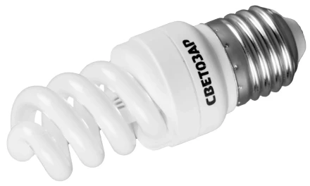 Энергосберегающая лампа СВЕТОЗАР "КОМПАКТ" спираль,цоколь E27(стандарт),Т2,яркий белый свет(4000 К), 10000час, 9Вт(45) 44454-09_z01 купить в Ноябрьске