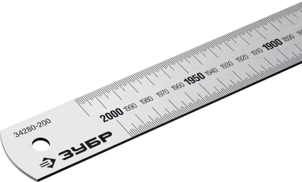 ЗУБР Про-200, длина 2,0 м, усиленная нержавеющая линейка, Профессионал (34280-200) купить в Ноябрьске