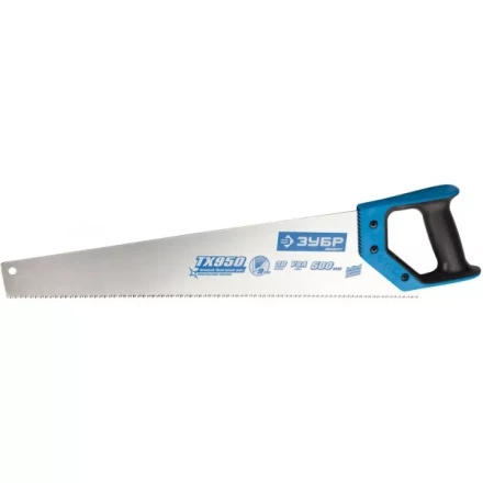 Ножовка по дереву (пила) ЗУБР ЛЕВША-9 400 мм, 9 TPI, мелкий 3D зуб, точный рез вдоль и поперек волокон всех видов материалов, 2K рукоятка 15233-40 купить в Ноябрьске