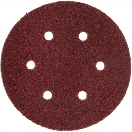 Круг шлифовальный ЗУБР &quot;МАСТЕР&quot; универсальный, из абразивной бумаги на велкро основе, 6 отверстий, Р80, 150мм, 5шт 35566-150-080 купить в Ноябрьске