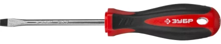 Отвертка ЗУБР "МАСТЕР", Cr-v, эргономичная двухкомпонентная рукоятка, SL6,5x100мм 25061-6.5-100_z03 купить в Ноябрьске