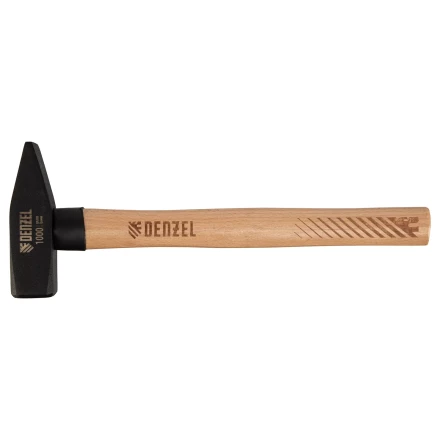 Молоток слесарный, 1000 г Denzel, кованый квадратный боек, буковая рукоятка 10437 купить в Ноябрьске