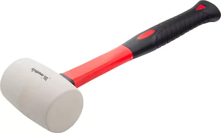 Киянка резиновая, 680 г, белая резина, фибергласовая рукоятка MATRIX 11197 купить в Ноябрьске