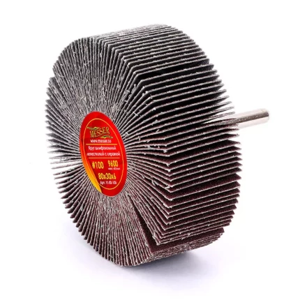 Круг MESSER шлифовальный лепестковый с оправкой (на шпильке) 80х30х6  #100 купить в Ноябрьске