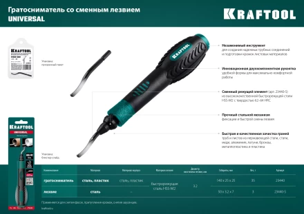 Сменное лезвие для гратоснимателя KRAFTOOL 23440-S купить в Ноябрьске