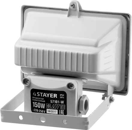 Прожектор STAYER &quot;MASTER&quot; MAXLight галогенный, с дугой крепления под установку, белый, 150Вт 57101-W купить в Ноябрьске